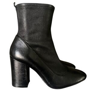COACH Giana Black Leather‎ Stretch Bootie Women Size 7B G2827 Boots
